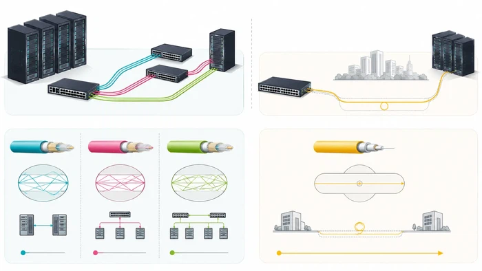 Multimode and single-mode fiber comparison Multimode and single-mode fiber comparison